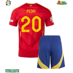 Spanien Pedri Gonzalez #20 Hemmaställ Barn EM 2024 Kortärmad (+ Korta byxor)